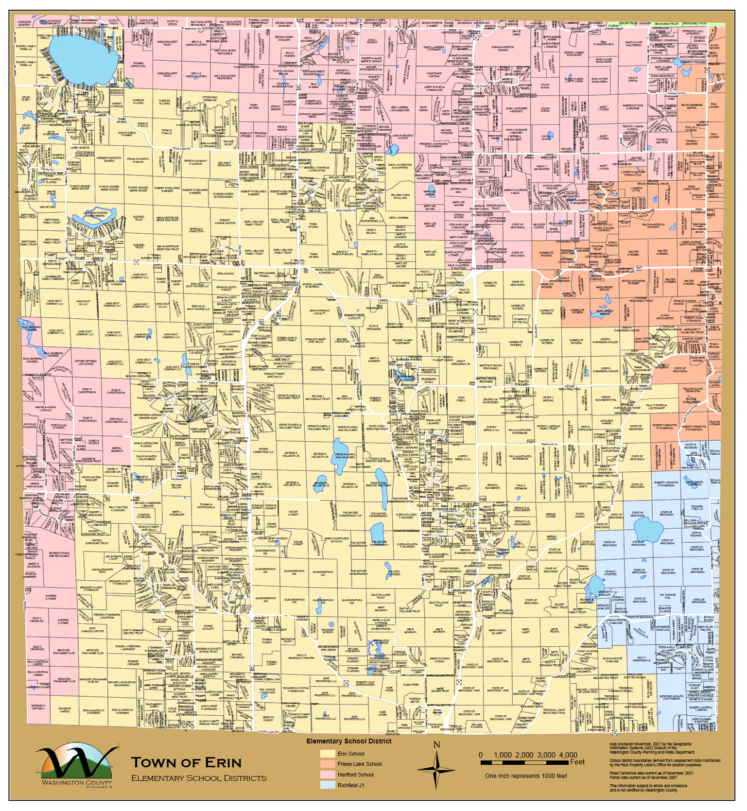 Erin School District Map